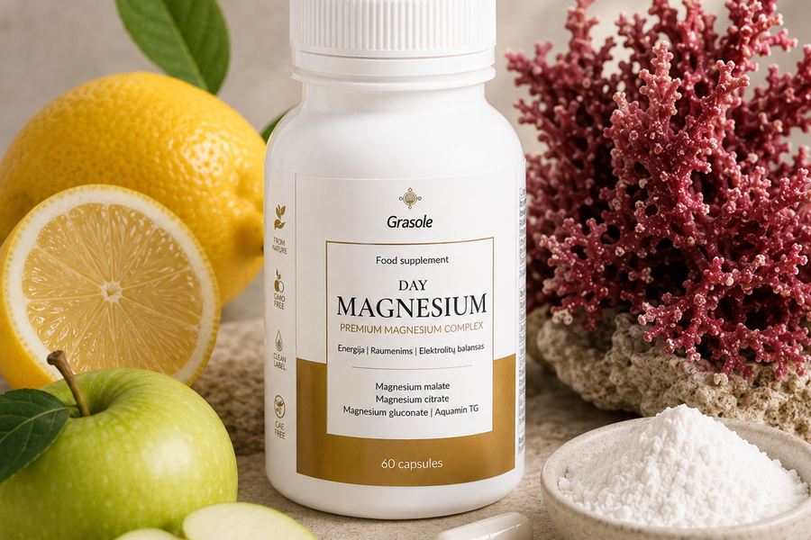 Ne tik magnis: kuo išsiskiria GraSole Day Magnesium formulė?
