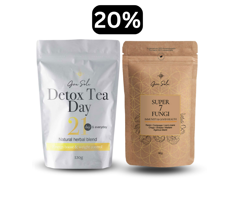 -15% Detox tea + SUPER 7 FUNGI - grasole.com