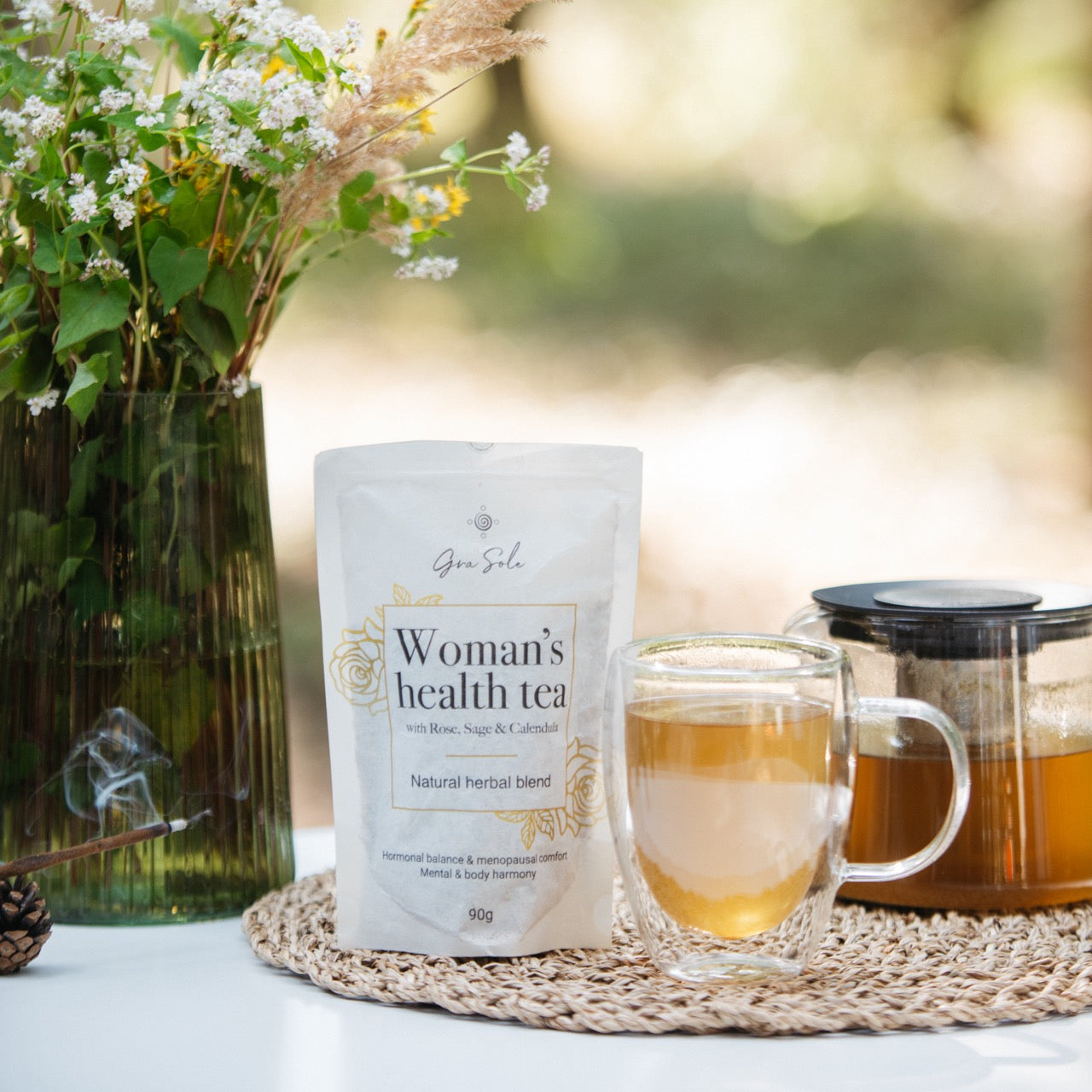 -20% WOMAN'S HEALTH TEA + RAUDONŲJŲ DOBILŲ ŽIEDAI