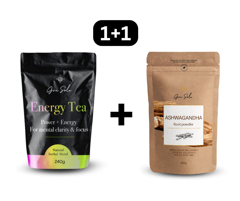 1+1 240g Energy Tea + ASHWAGANDHA / ROOT POWDER