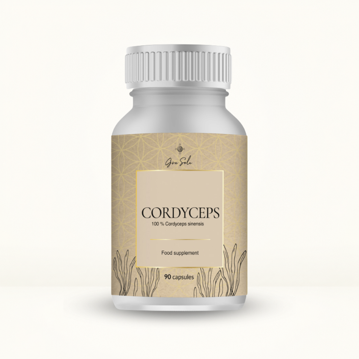 GraSole Cordyceps – maisto papildas su 100 % Cordyceps sinensis grybu, skirtas energijai, fiziniam pajėgumui ir organizmo gyvybingumui palaikyti.