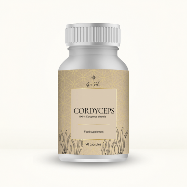 GraSole Cordyceps – maisto papildas su 100 % Cordyceps sinensis grybu, skirtas energijai, fiziniam pajėgumui ir organizmo gyvybingumui palaikyti.