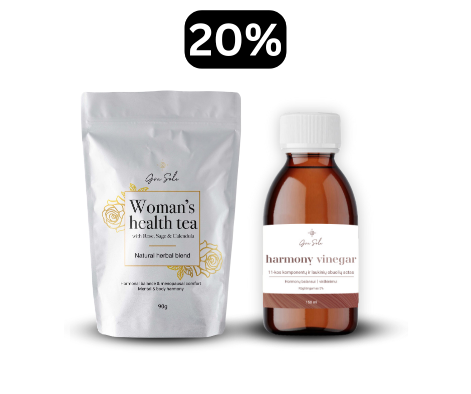 Mamos diena: -20% Woman's Health Tea + Harmony Vinegar
