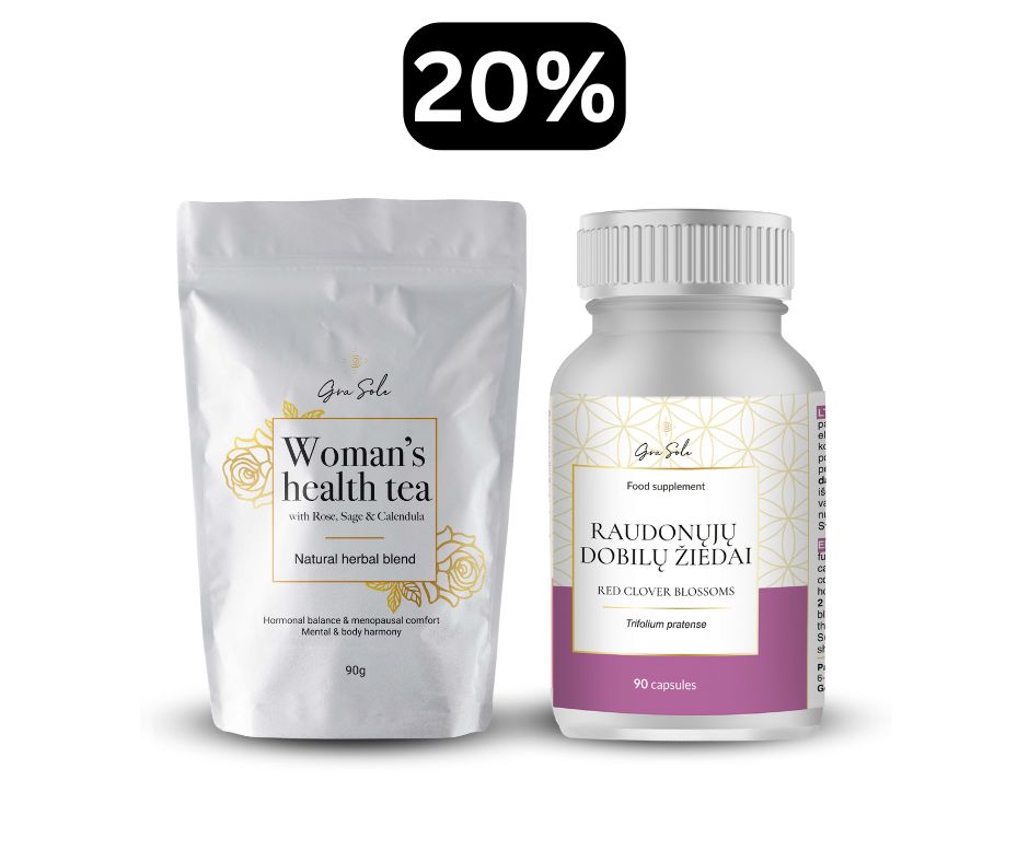 Mamos diena: -20% Woman's Health Tea + Raudonųjų Dobilų žiedai - grasole.com