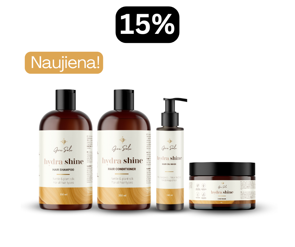 -15% HYDRA SHINE PLAUKŲ PRIEŽIŪROS RINKINYS