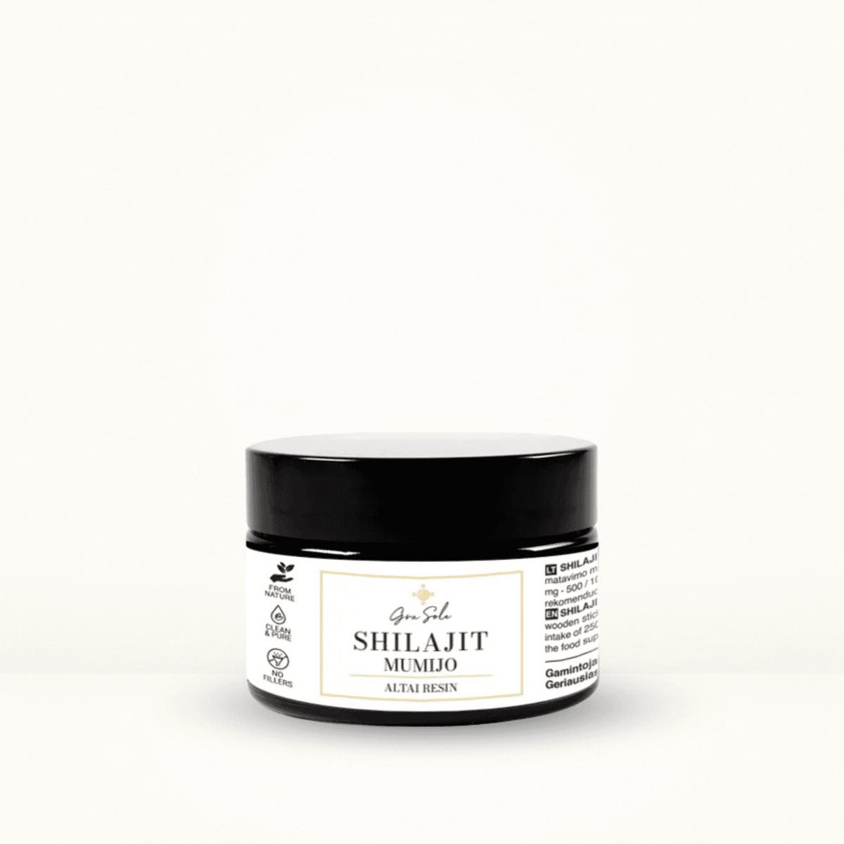 SHILAJIT (Mumijo) Altajaus derva – natūralus mineralų šaltinis energijai, ištvermei, vyrų ir moterų vitališkumui bei bendrai organizmo gerai savijautai | GraSole