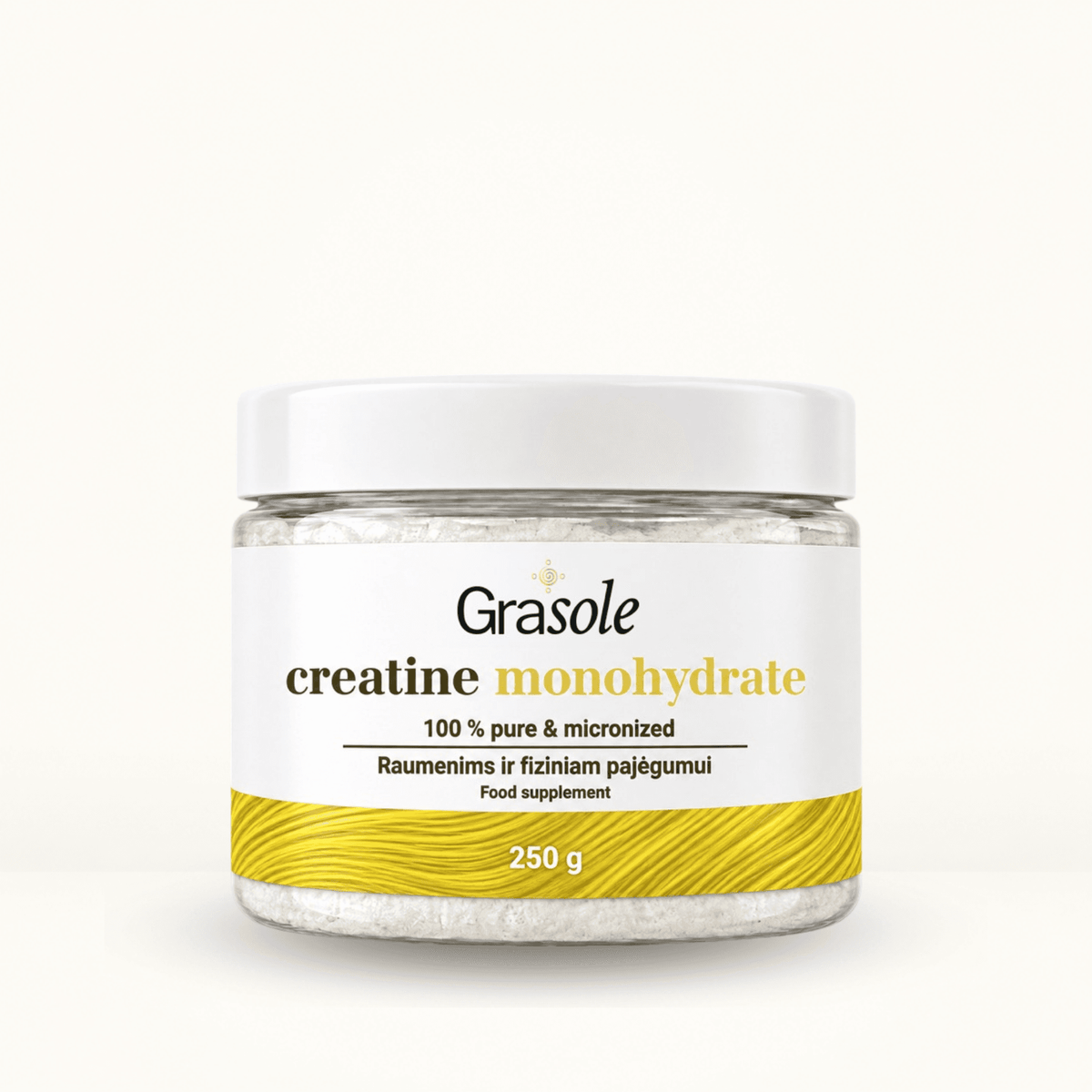 GraSole Creatine Monohydrate powder tub