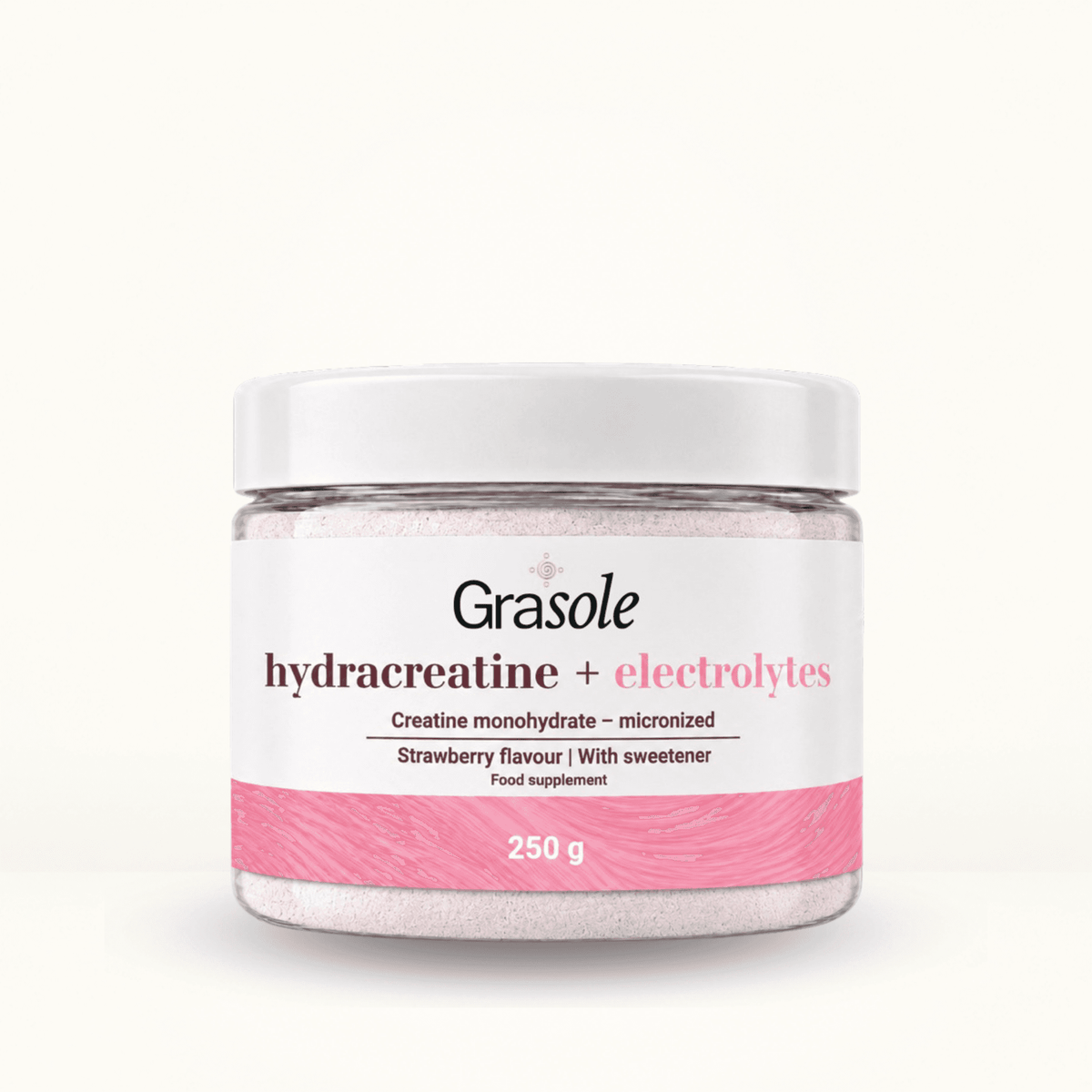GraSole strawberry-flavoured Hydracreatine and electrolyte tub